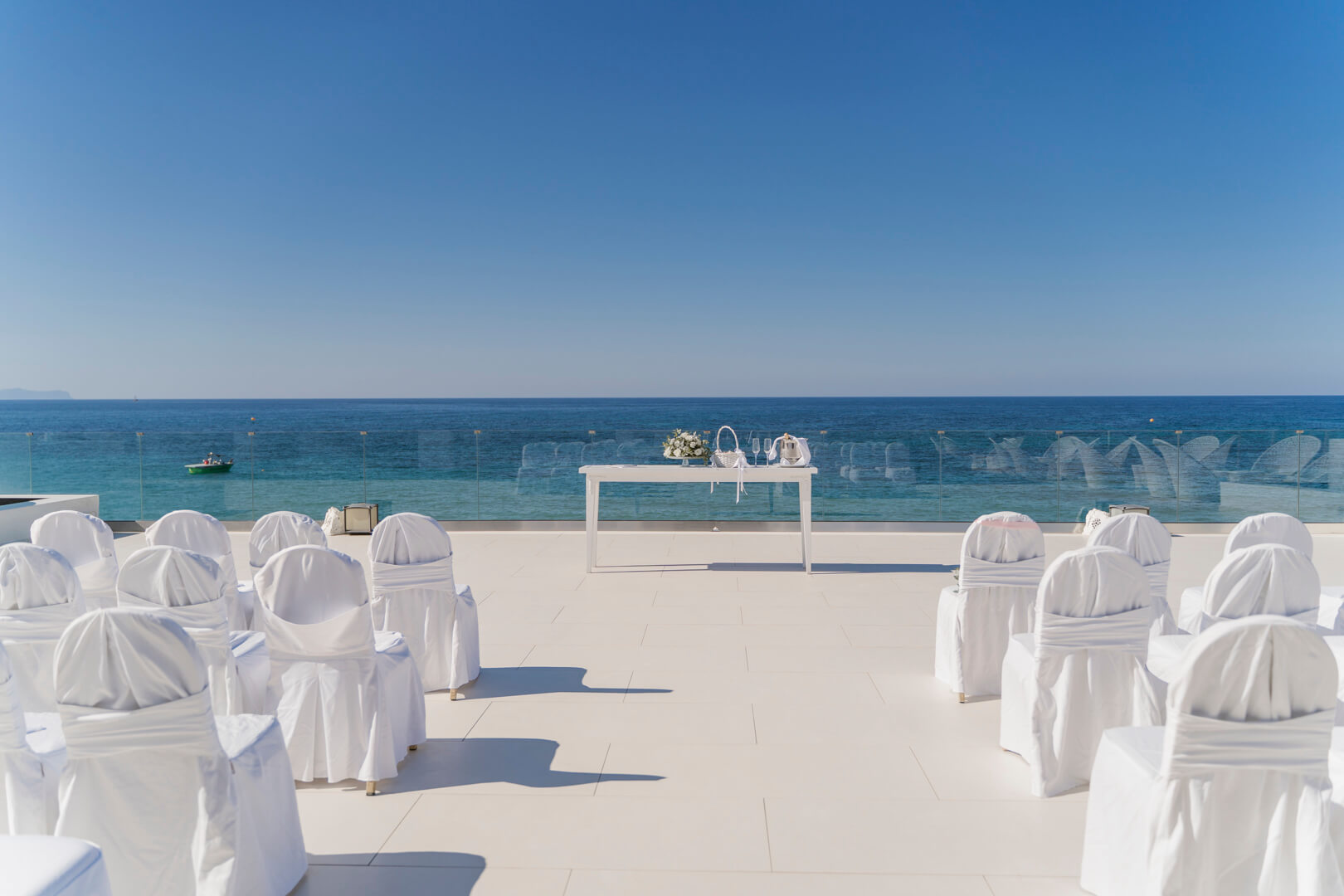 Luxme White Palace wedding venue with sea view